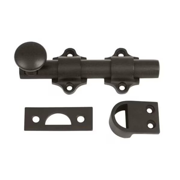 4 in. Heavy Duty Dutch Door Bolt, Oil Rubbed Bronze - Solid, Dendesigns, Mfr#: DE2667062